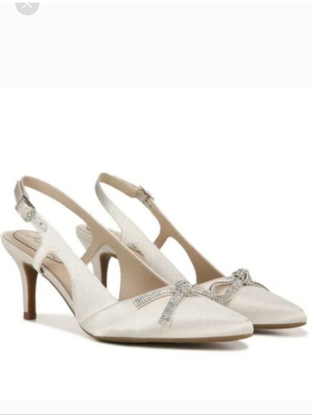 New w/Box LifeStride Social Scene Satin Pointy - Toe Slingback Dress Heels 9.5W